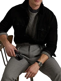 Suede Utility Overshirt