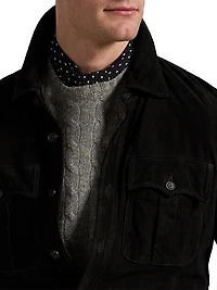 Suede Utility Overshirt