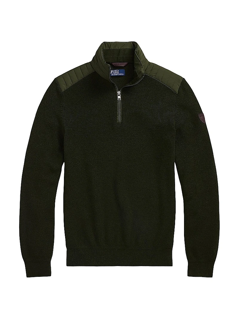 Merino Wool Quarter-Zip Sweater