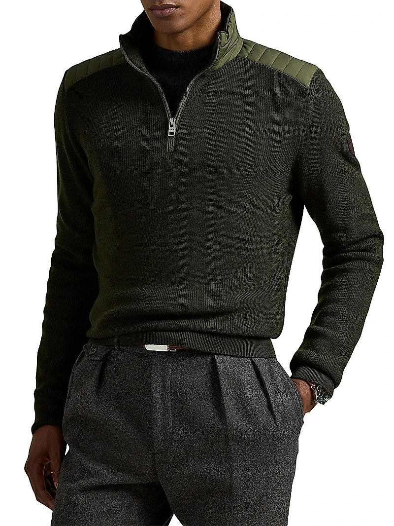 Merino Wool Quarter-Zip Sweater