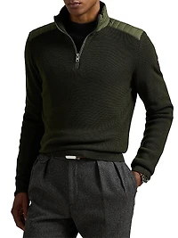 Merino Wool Quarter-Zip Sweater