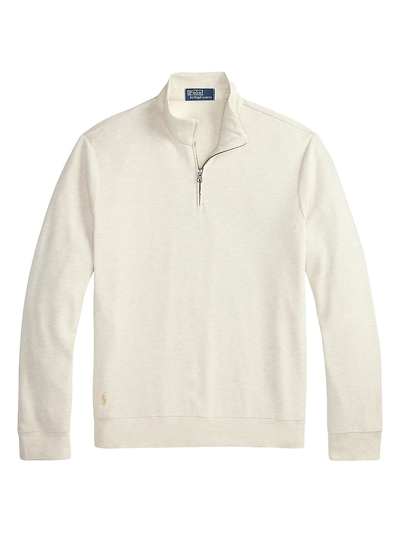 Luxury Textured Quarter-Zip Sweatshirt