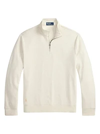 Luxury Textured Quarter-Zip Sweatshirt