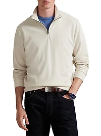 Luxury Textured Quarter-Zip Sweatshirt