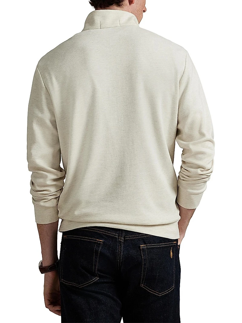 Luxury Textured Quarter-Zip Sweatshirt