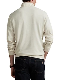 Luxury Textured Quarter-Zip Sweatshirt