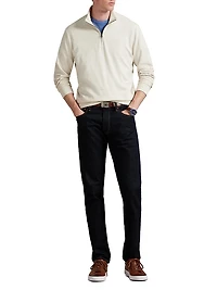 Luxury Textured Quarter-Zip Sweatshirt