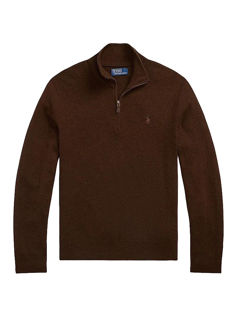 Logo Wool Quarter-Zip Sweater