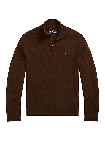 Logo Wool Quarter-Zip Sweater