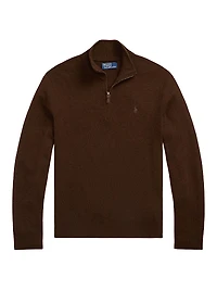 Logo Wool Quarter-Zip Sweater