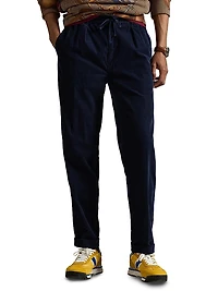 Stretch-Cotton Drawstring Pants