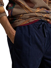 Stretch-Cotton Drawstring Pants