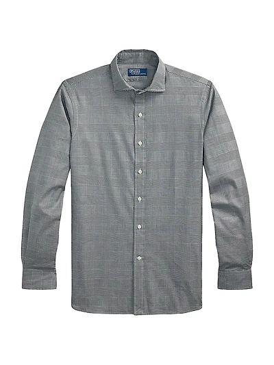 Plaid Cotton Long-Sleeve Shirt