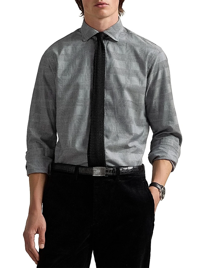 Plaid Cotton Long-Sleeve Shirt