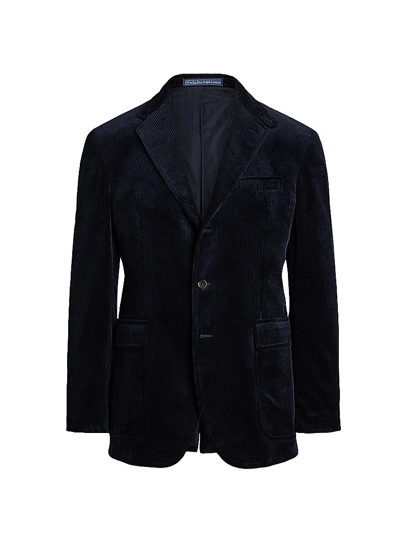 Cotton Corduroy Single-Breasted Blazer