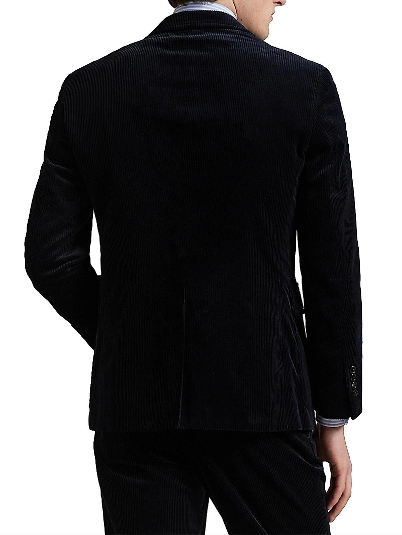 Cotton Corduroy Single-Breasted Blazer