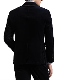 Cotton Corduroy Single-Breasted Blazer