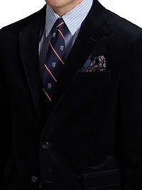 Cotton Corduroy Single-Breasted Blazer