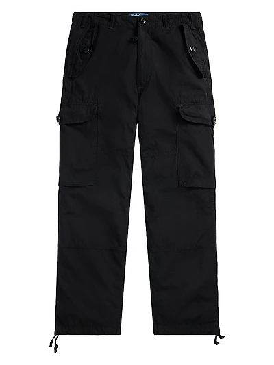 Cotton Straight-Leg Cargo Pants