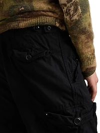 Cotton Straight-Leg Cargo Pants