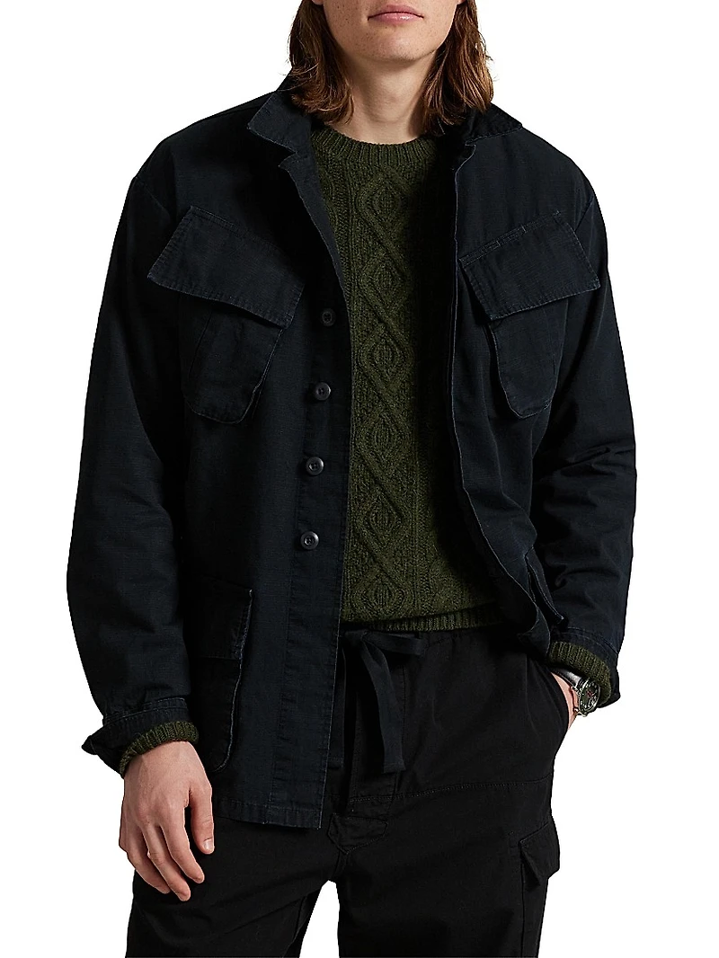 Ripstop Cotton Long-Sleeve Shirt