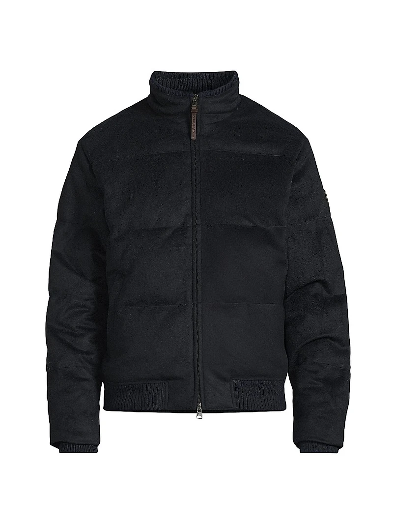 Brushed Wool-Blend Down Jacket