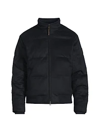 Brushed Wool-Blend Down Jacket