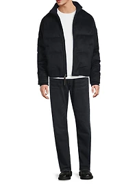 Brushed Wool-Blend Down Jacket