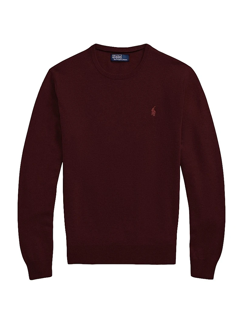 Logo-Embroidered Wool Sweater