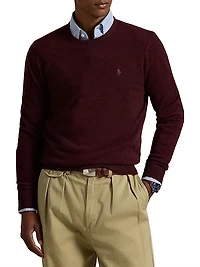 Logo-Embroidered Wool Sweater