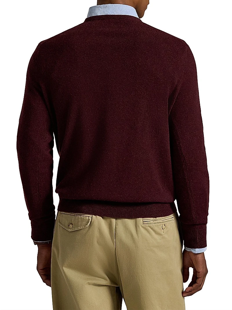 Logo-Embroidered Wool Sweater