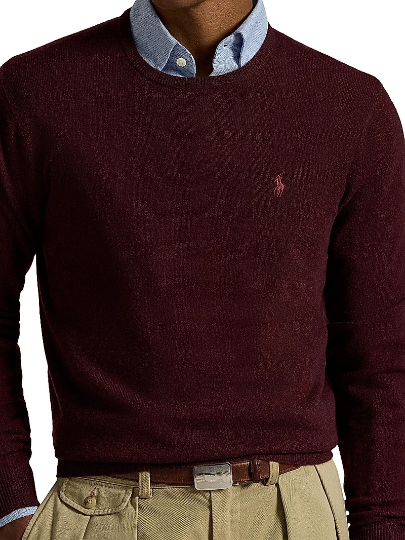Logo-Embroidered Wool Sweater