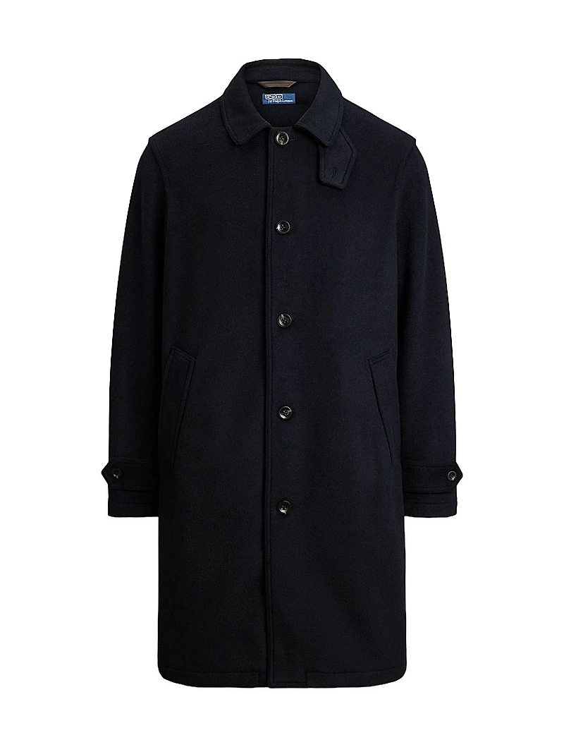 Double-Face Wool-Blend Overcoat