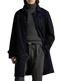 Double-Face Wool-Blend Overcoat