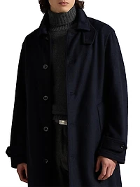 Double-Face Wool-Blend Overcoat