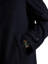 Double-Face Wool-Blend Overcoat