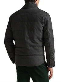 Quilted Wool-Blend Down Jacket