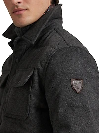 Quilted Wool-Blend Down Jacket