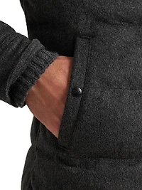 Quilted Wool-Blend Down Jacket