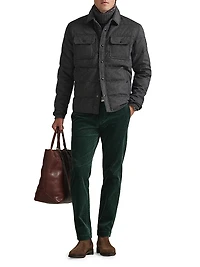 Quilted Wool-Blend Down Jacket