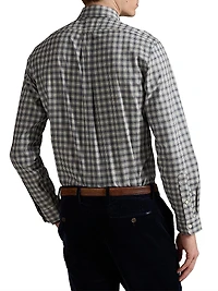 Plaid Cotton Long-Sleeve Shirt