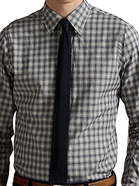 Plaid Cotton Long-Sleeve Shirt