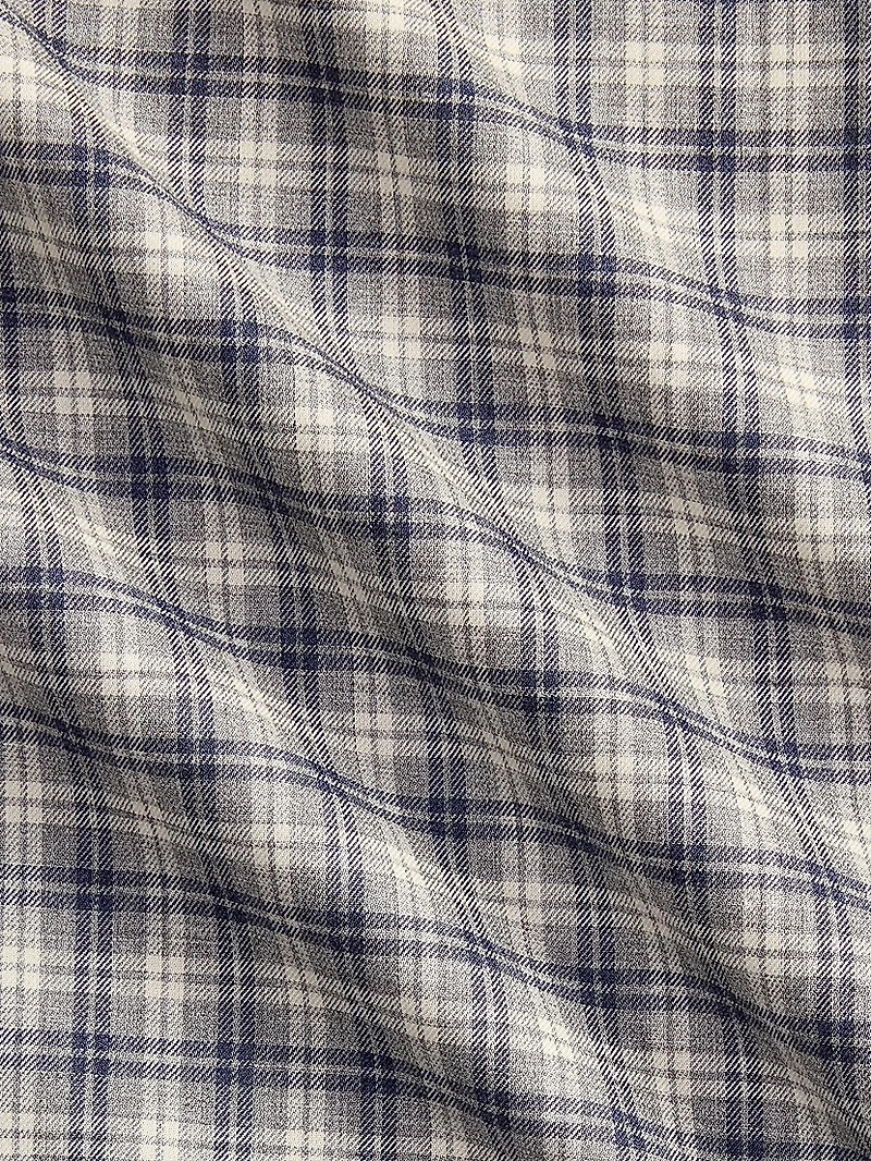 Plaid Cotton Long-Sleeve Shirt