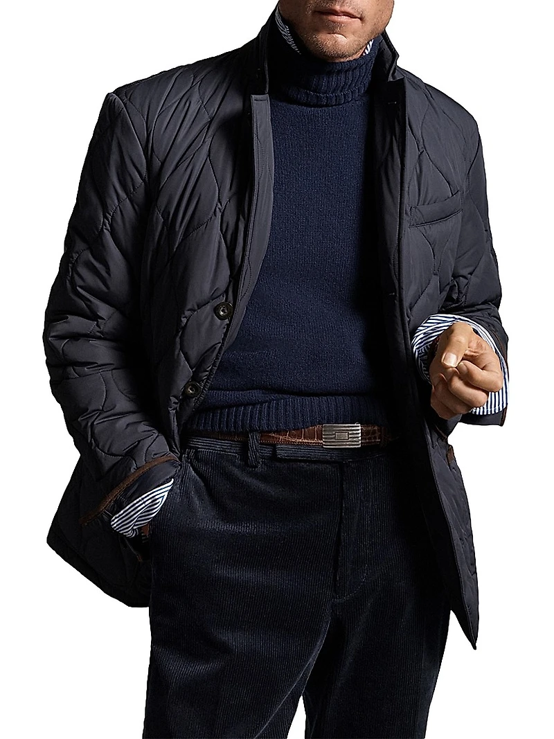 Eastham Quilted Button-Front Field Jacket