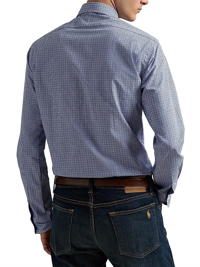 Micro-Checked Cotton Shirt