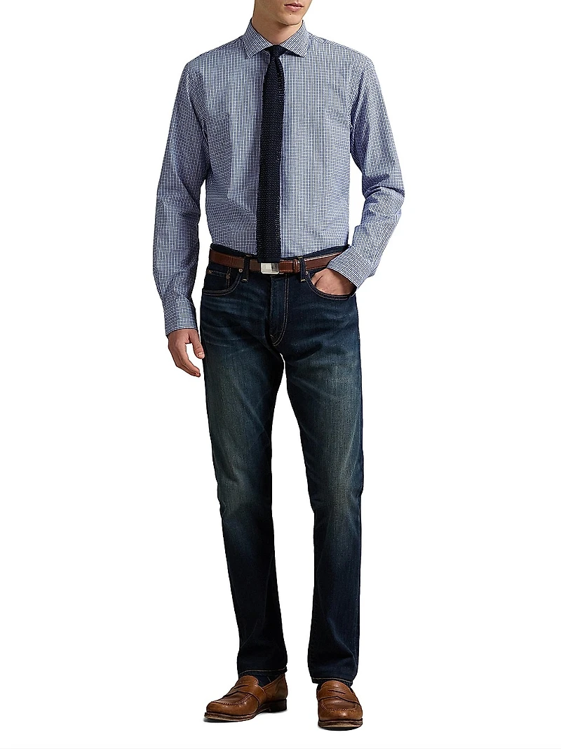 Micro-Checked Cotton Shirt