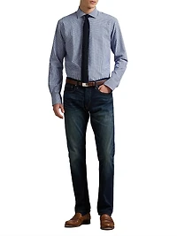 Micro-Checked Cotton Shirt