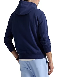 Logo-Embroidered Cotton-Blend Hoodie