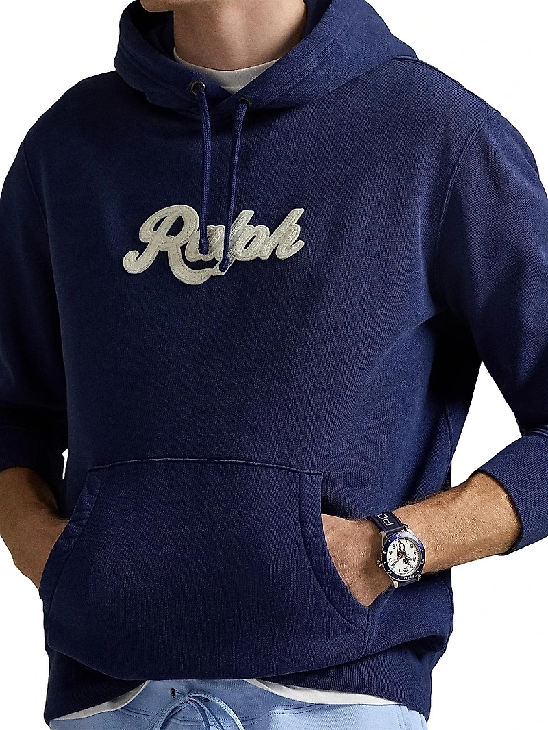 Logo-Embroidered Cotton-Blend Hoodie