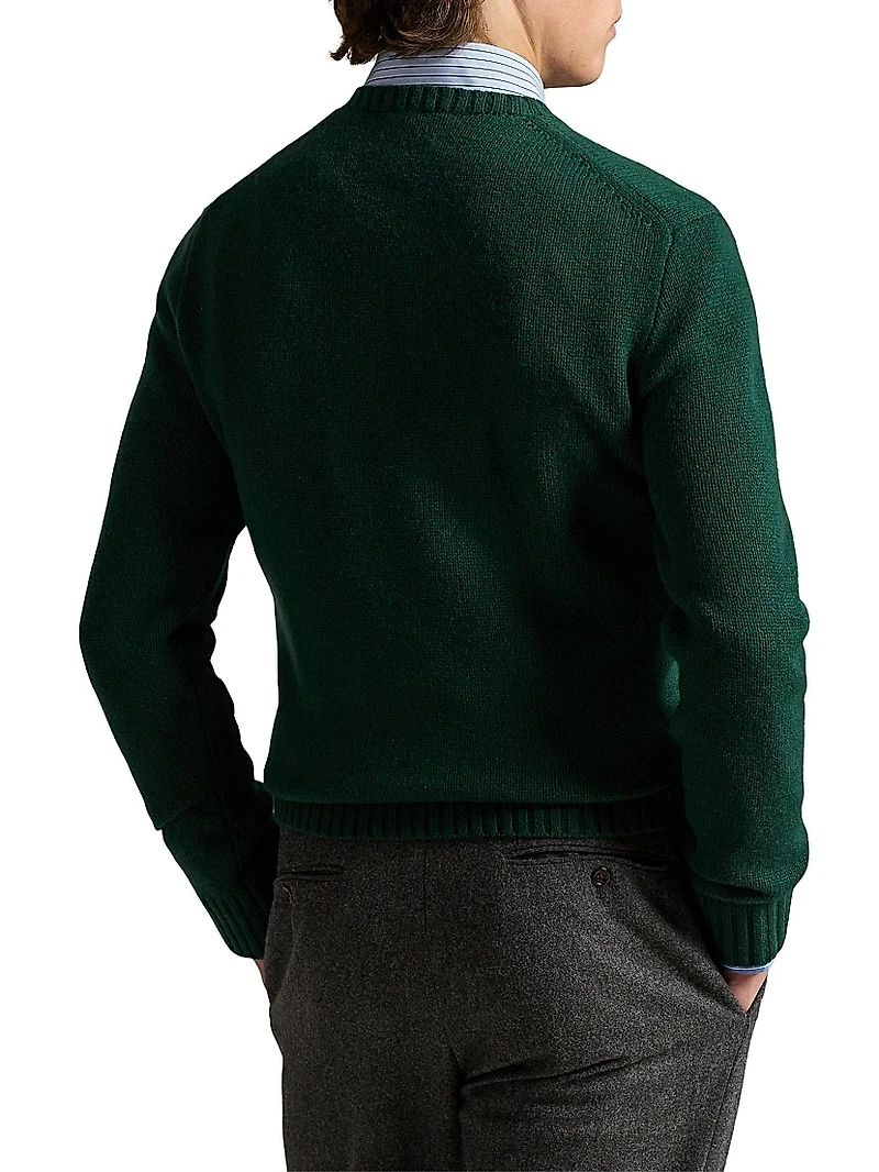 Polo Bear Wool-Cashmere Crewneck Sweater